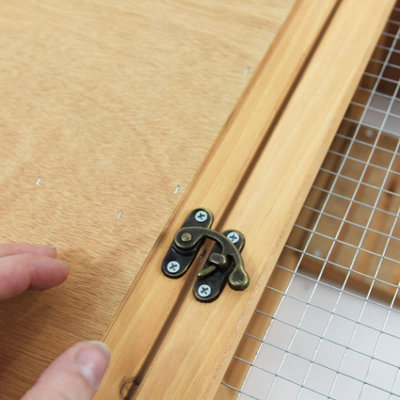 Small Wooden Pet house for Tortoise Bunny Rabbit Hide Shelter Run Guinea Pig 57" - 9