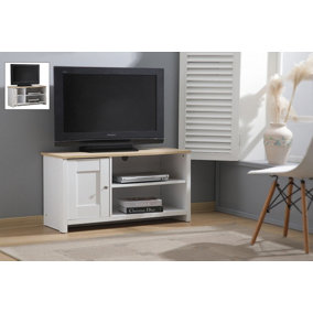 Small Wooden TV Unit Available in White/Oak