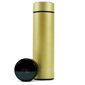 Smart 500ml Water Bottle Stainless Steel Vacuum Flask With Temperature Display Rose Gold