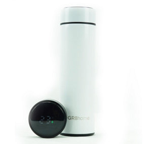 Smart 500ml Water Bottle Stainless Steel Vacuum Flask With Temperature Display White