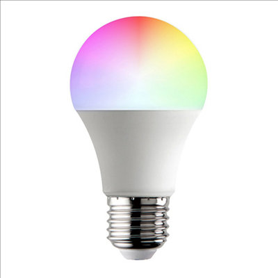 SMART 8.5W E27 RGB CCT LED Bulb - Colour Changing - Dimmable WiFi Lamp