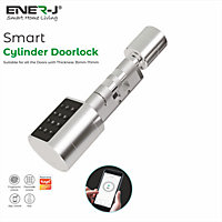 Smart Adjustable Cylinder Lock, Ideal for any doors of 35mm-70mm (Colour Silver)