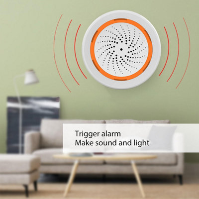 Smart Sound Light Alarm - Draadloze APP Afstandsbediening Home Security Sirene Met 90dB Speaker en Zichtbaar Licht Strobe (WiFi-type