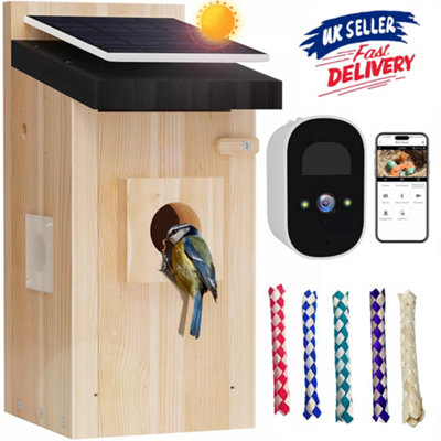 Smart Bird House With Camera, 2K Birdhouse Camera For Outdoors,with Solar Panel