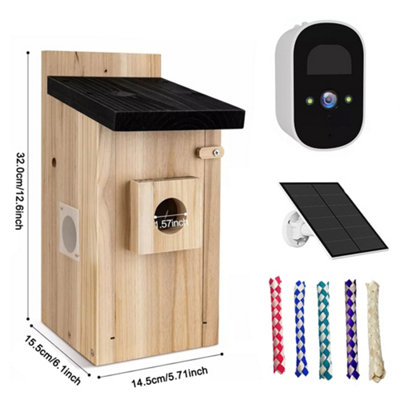 Smart Bird House With Camera, 2K Birdhouse Camera For Outdoors,with Solar Panel