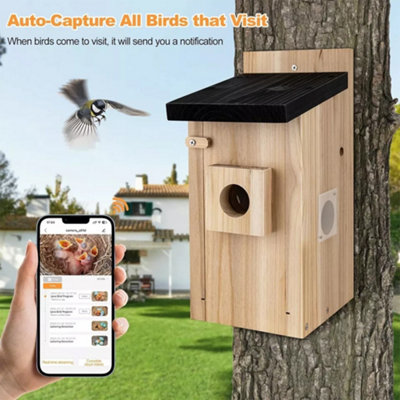 Smart Bird House With Camera, 2K Birdhouse Camera For Outdoors,with Solar Panel