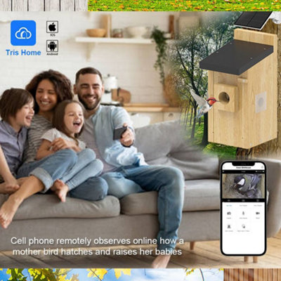 Smart Bird House With Camera, 2K Birdhouse Camera For Outdoors,with Solar Panel