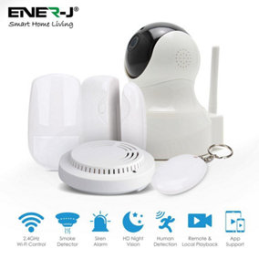 Smart CCTV Camera Security System Kit, includes IP Camera, Wireless PIR Sensor and Wireless Door Contacts