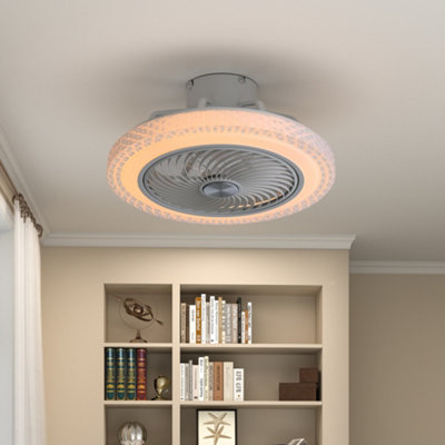 Smart Ceiling Fan with LED Dimmable Light and Remote Control 6 Speed 3 ...
