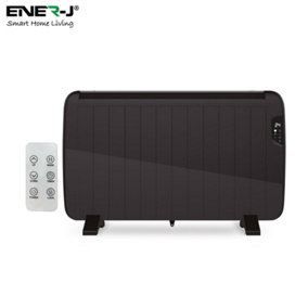 Smart Electric Radiator Heater 2000W, LCD Display, 7-Day Timer Function, Free Standing or Wall Mountable, Black Body
