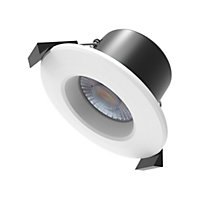 Smart Fire Rated Downlight 8W CCT Changeable & Dimming  IP65 with white bezel
