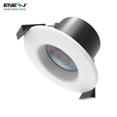 Smart Fire Rated Downlight 8W CCT Changeable & Dimming  IP65 with white bezel