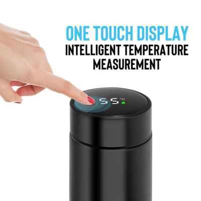 Smart Flask Bottle LED Touch Screen Temperature Display 500ml Steel ...