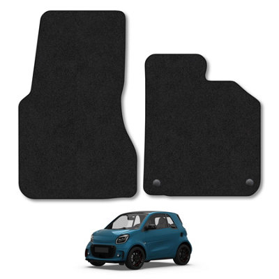 Smart Fortwo (2014+) Car Mats Black Carpet Tailored Fit Easy Clean with ...