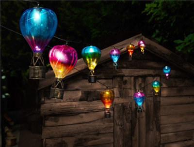 Smart Garden 10 Solar SkyRunner Hot Ait Balloon String Lights Lightbulbs LED