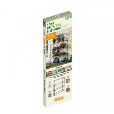 Smart Garden 4 Tier Greenhouse GroZone Shed Storage Steel Shelving Shelves