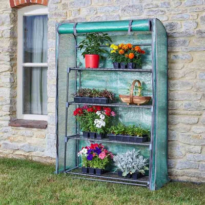 Smart Garden 4 Tier Greenhouse GroZone Shed Storage Steel Shelving Shelves - 3