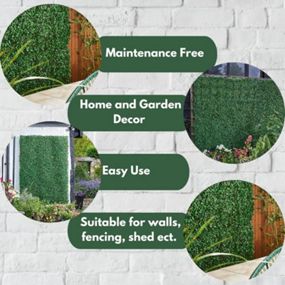 Smart Garden 60 x 40cm Boxwood Leaf Screening Panel Wall Cover Faux ...