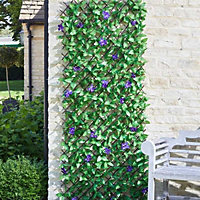Smart Garden 90cm x 180cm Expanding Lilac Bloom Leaf Trellis Wheelie Bin Screen