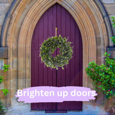 Smart Garden Artificial Door Wreath Lavender Purple Realistic UV Resistant