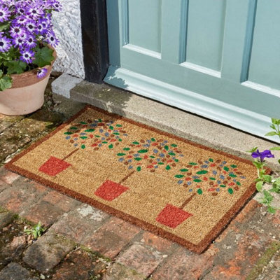 Smart Garden Bay Tree Topiary Coir Doormat PVC Backing Mat Indoor Outdoor