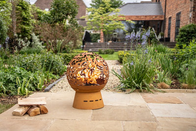 Smart Garden Havana Helios Fire Globe Sphere Fire Pit Basket Bowl Heater
