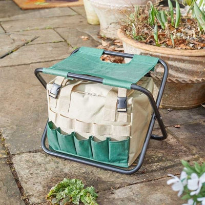 Smart Garden Hobby Seat Canvas Bag Folding Tool Stool Detachable Gardening