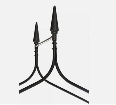 Smart Garden Minster Gothic Metal Black Garden Arch Pergola Grey Plant Support