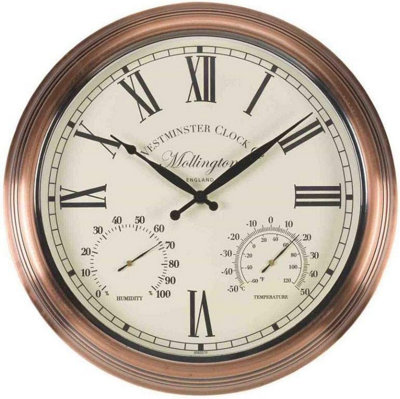 Smart Garden Mollington Wall Clock & Thermometer 15in - 3