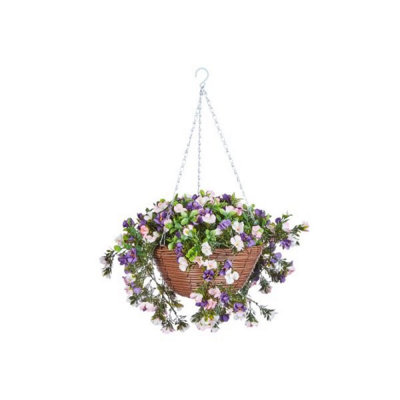 Smart Garden Petunias Flower Topiary Regal Hanging Basket Artificial 5611010