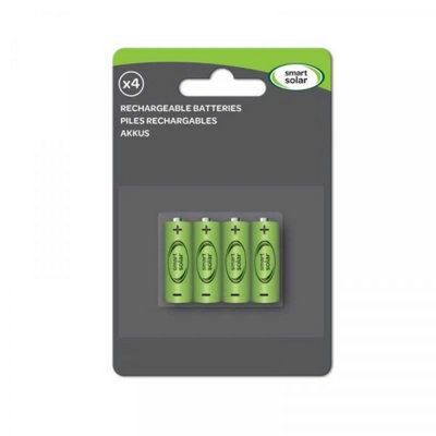 Smart Garden Replacement Rechargeable Solar Light Batteries 2/3 AA 200mAh 4 Pack
