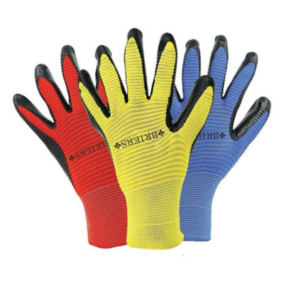 Smart Garden - Ribbed Smart Grip Gloves Large - Triple Pack