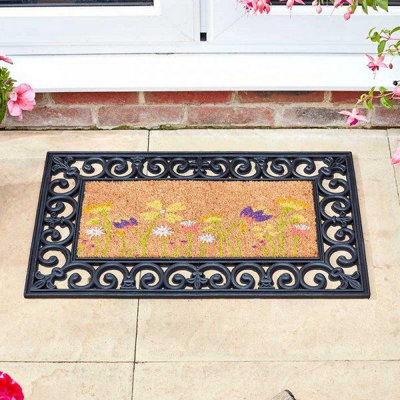 Smart Garden Rubber Easy Change Mat Base & Meadow Floral Insert Coir ...