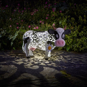 Smart Garden Solar Daisy The Cow Silhouette Light Garden Light Figure Ornament