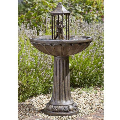 Smart Garden Solar Dancing Couple Garden Water Feature Fountain Bath 1170441