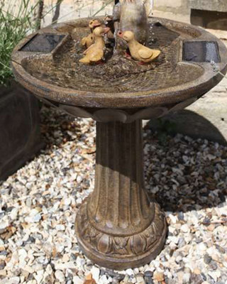 Smart Garden Solar Duck Family Umbrella Garden Water Feature Fountain Bird Bath - 5