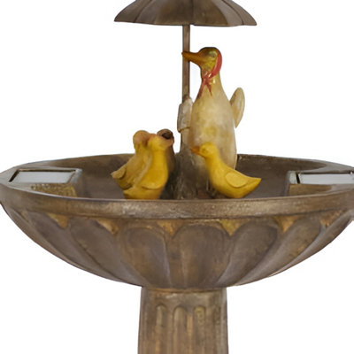 Smart Garden Solar Duck Family Umbrella Garden Water Feature Fountain Bird Bath - 6