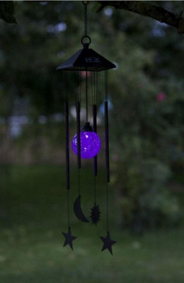 Smart Garden Solar Garden Patio Light Windchime Sun Moon Colour Changing