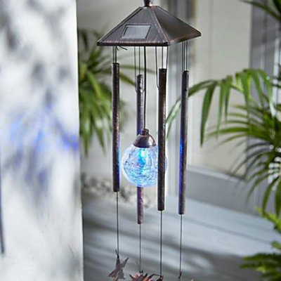 Smart Garden Solar Garden Patio Light Windchime Sun Moon Colour Changing - 4
