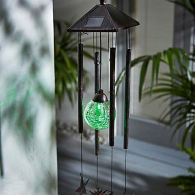 Smart Garden Solar Garden Patio Light Windchime Sun Moon Colour Changing - 6