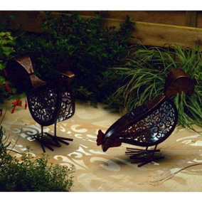 Smart Garden Solar Hens Bird Silhouette Light Garden Light Figure Ornament