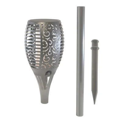 Smart Garden Solar Powered Flame Torch - Slate