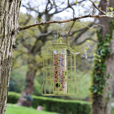 Smart Garden Squirrel Proof Wild Bird Seed Feeder Metal Steel