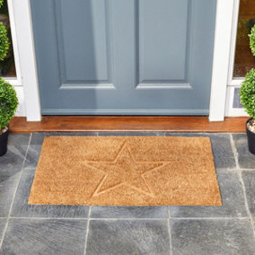 Smart Garden Star Struck Etched Patterned Doormat Coir PVC Back Outdoor Mat