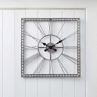 Smart Garden Time Square Metal Wall Clock Home Garden Suitable Indoor ...