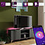 SMART grey large  TV cabinet with Alexa or app operated LED mood lighting