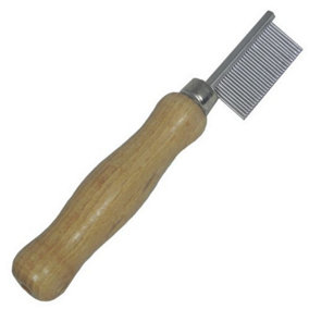 Smart Grooming Quarter Marking Comb Wooden Handle Silver (One Size)