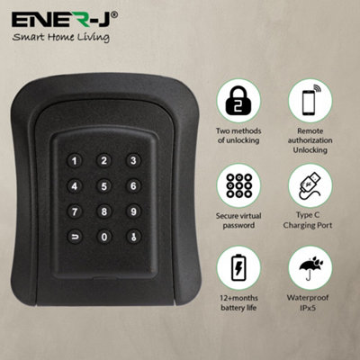 Smart Key Lock Box, Smart Key Cabinet, Bluetooth App-Controlled, IP45 Rated, Sturdy and Reliable