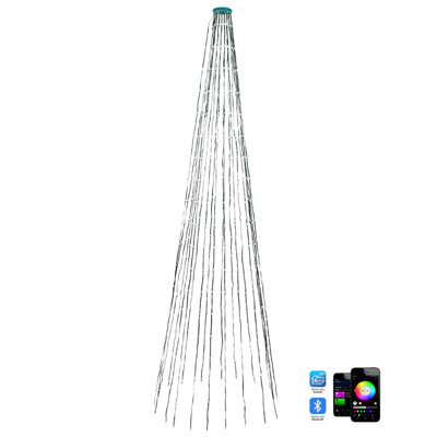 Smart LED Lighting Chain 400 Multicolour Lights with App 200 cm SAARLOQ