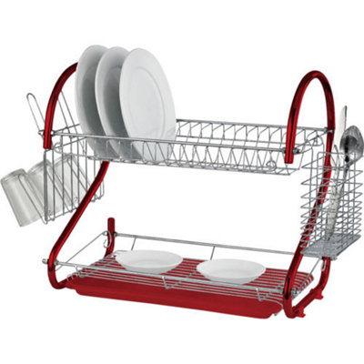 Smart Living 2 -Tier Dish Rack Dish Drainer, Dish Drying Rack with